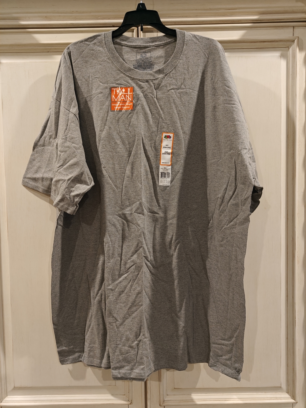 Fruit of the Loom Tall Men's Short Sleeve Tee - Gray